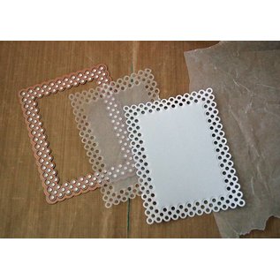 Spellbinders und Rayher Punching jig, Nestabilities, decorative frame and label