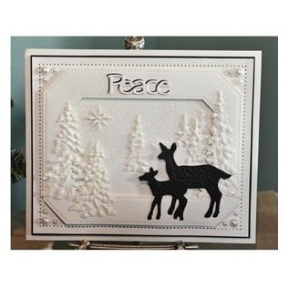 CREATIVE EXPRESSIONS und COUTURE CREATIONS Punching and embossing template, reindeer family