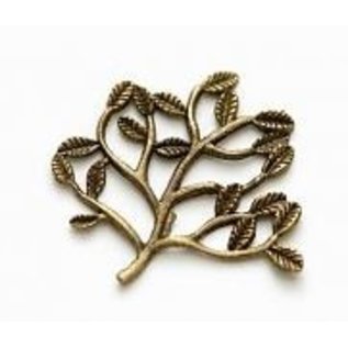 Embellishments / Verzierungen 5 Metal Charms Set Small Twig 30x22 mm