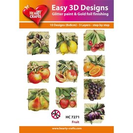 Bilder, 3D Bilder und ausgestanzte Teile usw... 10 modèles 3D différents, thème: Fruit