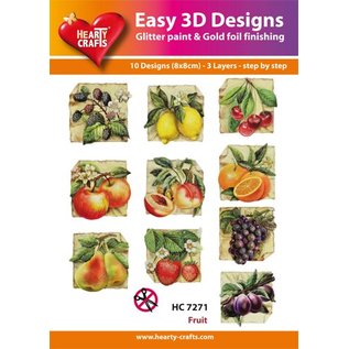 Bilder, 3D Bilder und ausgestanzte Teile usw... 10 different 3D designs, theme: Fruit