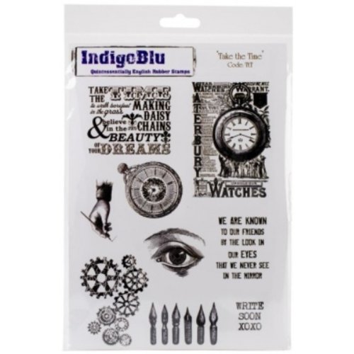 LaBlanche Rubber stamp, IndigoBlu, "Take The Time", A5 LaBlanche Rubber stamp, IndigoBlu, "Take The Time", A5