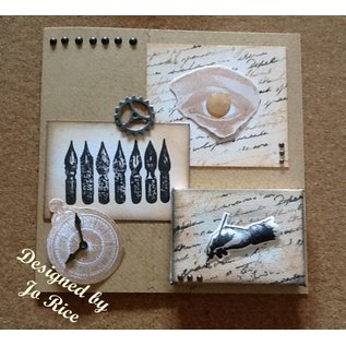 LaBlanche Rubber stamp, IndigoBlu, "prendre le temps", A5