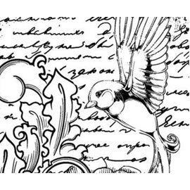 LaBlanche Rubber stamp, Gendarmerie IndigoBlu Antique Songbird A6