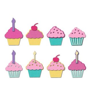 Sizzix Estampado y Repujado plantilla, Sizzix, ThinLits, Cupcakes