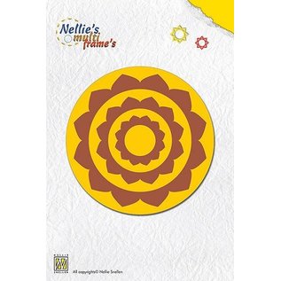 Nellie Snellen Punching and embossing template Nellie`s multiframe round