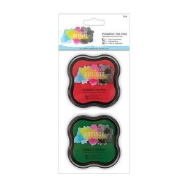 Docrafts / Papermania / Urban Metallic ink pad Water-based (2p) - red and gün