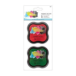 Docrafts / Papermania / Urban Metallic ink pad Water-based (2p) - red and gün