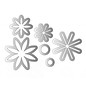 Sizzix Stempling og Embossing stencil, Sizzix Punch Framelits med stempel sæt blomster stjerne 17tlg Set