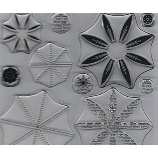 Sizzix Stanz- und Prägeschablone, Sizzix Stanzer Framelits mit Stempel Set Blumen Sterne 17tlg Set