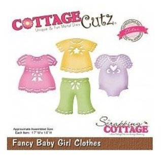 Cottage Cutz Ponsen en embossing sjabloon CottageCutz: Baby meisje kleding