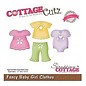 Cottage Cutz Perforación y la plantilla de estampado CottageCutz: ropa de la muchacha del bebé