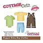 Cottage Cutz Ponsen en embossing sjabloon CottageCutz: Baby boy kleren