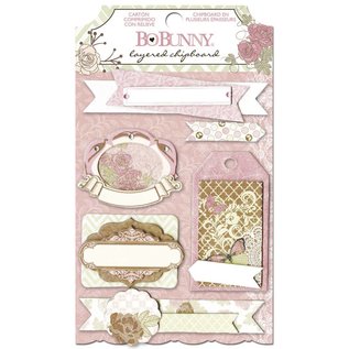 BO BUNNY Sticker, Chipboard Primrose Labels