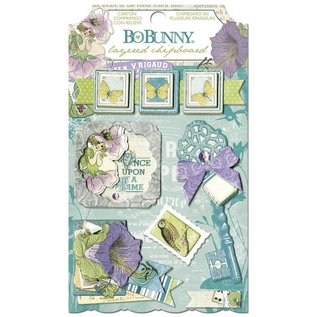 BO BUNNY Stickers, Chipboard Enchanted Garden sorted,