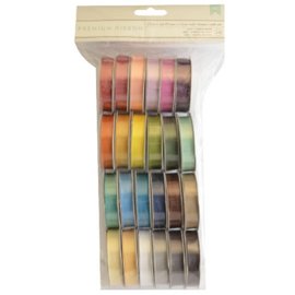 DEKOBAND / RIBBONS / RUBANS ... A set of 24 Satin decorative ribbons, color-coordinated!