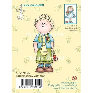 Leane Creatief - Lea'bilities und By Lene Transparent Stempel, Bambini Jungen mit eine Rose