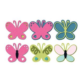 Sizzix Perforación y relieve plantilla mariposa Triplits