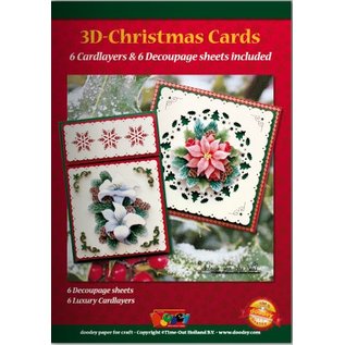 KARTEN und Zubehör / Cards A5 Bastelbuch para 6 tarjetas de Navidad 3D + 6 Tarjeta Layouts