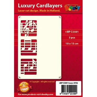 KARTEN und Zubehör / Cards A set of 3 Luxury card layer A6, with music notes