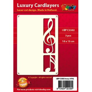 KARTEN und Zubehör / Cards Ein Set von 3 Luxury A6 card layer, mit Notenschlüssel