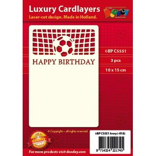 KARTEN und Zubehör / Cards Un ensemble de couches de carte 3 luxe A6, thème: Footbal