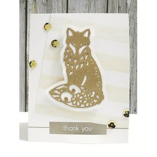 Spellbinders und Rayher Spellbinders, estampillage et le gaufrage Stencil, Shapeabilitie Inspire renard