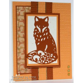 Spellbinders und Rayher Spellbinders, Stamping and Embossing Stencil, Shapeabilitie Inspire fox