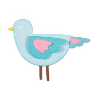 Sizzix Stempling og prægning stencil, ThinLits - Sweetie Bird