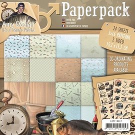 AMY DESIGN AMY DESIGN, Paper Pack Amy design, man's world - terug in voorraad!