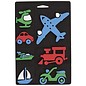 Kinder Bastelsets / Kids Craft Kits Foam rubber stamp set, transport, train and airplane for children