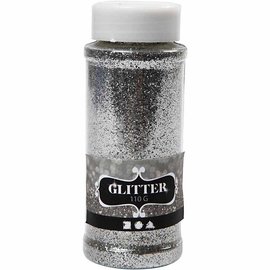 BASTELZUBEHÖR, WERKZEUG UND AUFBEWAHRUNG large glitter straw box of 110gr, silver