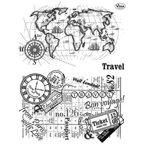 VIVA DEKOR (MY PAPERWORLD) Transparent stamp, travel VIVA DEKOR (MY PAPERWORLD) Transparent stamp, travel