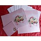 BASTELSETS / CRAFT KITS Elegante set di carte per occasioni festive, fedi nuziali con rose bianche - ULTIMO SET!