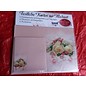 BASTELSETS / CRAFT KITS Elegante set di carte per occasioni festive, fedi nuziali con rose bianche - ULTIMO SET!