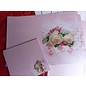 BASTELSETS / CRAFT KITS Elegant card set for festive occasions, wedding rings with white roses - LAST SET!