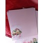 BASTELSETS / CRAFT KITS Carte élégante pour les fêtes, alliances avec roses blanches - LAST SET!