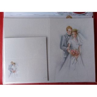 BASTELSETS / CRAFT KITS Classy card set, newlyweds: for 6 invitation cards, 2 menu cards and 6 place cards! LAST SET!