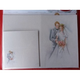 BASTELSETS / CRAFT KITS Elegante conjunto de tarjetas, recién casados: ¡para 6 tarjetas de invitación, 2 tarjetas de menú y 6 tarjetas de lugar! Último set!