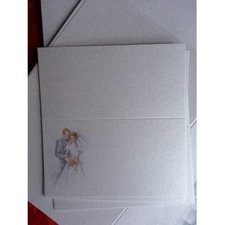 BASTELSETS / CRAFT KITS Set di carte di classe, sposi: per 6 biglietti d'invito, 2 carte menu e 6 segnaposto! ULTIMO SET!