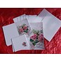 BASTELSETS / CRAFT KITS Elegante juego de tarjetas para ocasiones festivas, anillos de boda con rosas rosadas - ¡ÚLTIMO JUEGO!