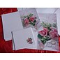 BASTELSETS / CRAFT KITS Carte élégante pour les fêtes, alliances avec roses roses - LAST SET!