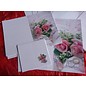 BASTELSETS / CRAFT KITS Elegante kaartenset voor feestelijke gelegenheden, trouwringen met roze rozen - LAATSTE REEKS!
