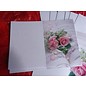 BASTELSETS / CRAFT KITS Carte élégante pour les fêtes, alliances avec roses roses - LAST SET!