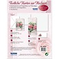 BASTELSETS / CRAFT KITS Carte élégante pour les fêtes, alliances avec roses roses - LAST SET!