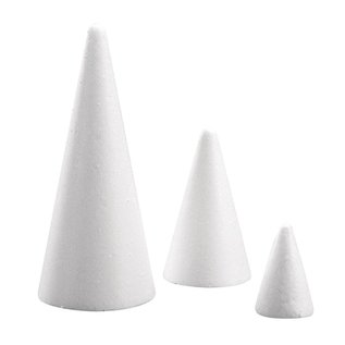 Objekten zum Dekorieren / objects for decorating Cono Styrofoam, pieno, altezza 6,5 ​​centimetri o 12 centimetri