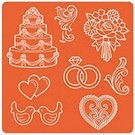 ModPodge Mod Podge Mod Mold mariage, 95 x 95 mm, 8 dessins