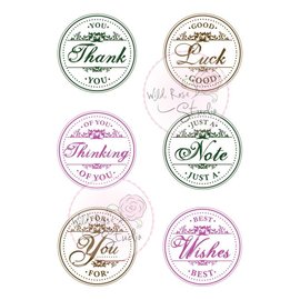 Craftemotions A7 stamp set circle Greetings