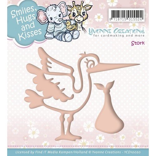 Yvonne Creations Prægning og udskæring skabelon, stork Yvonne Creations Prægning og udskæring skabelon, stork