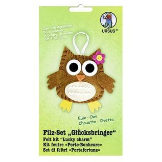 Kinder Bastelsets / Kids Craft Kits Filt Craft Kit "heldig charme" ugle